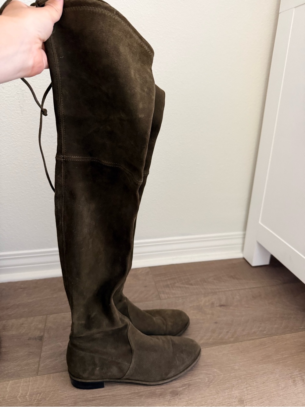 Stuart Weitzman Over-the-Knee Suede Riding Boots - Loden